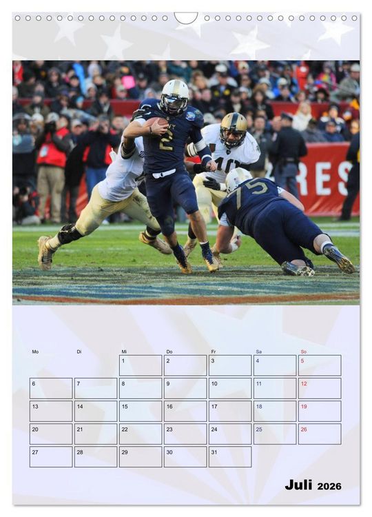 Produktbild: American Football - Kickoff (Wandkalender 2026 DIN A3 hoch), CALVENDO Monatskalender