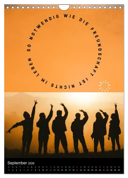 Produktbild: Freundschaft Weisheiten und Zitate (Wandkalender 2026 DIN A4 hoch), CALVENDO Monatskalender