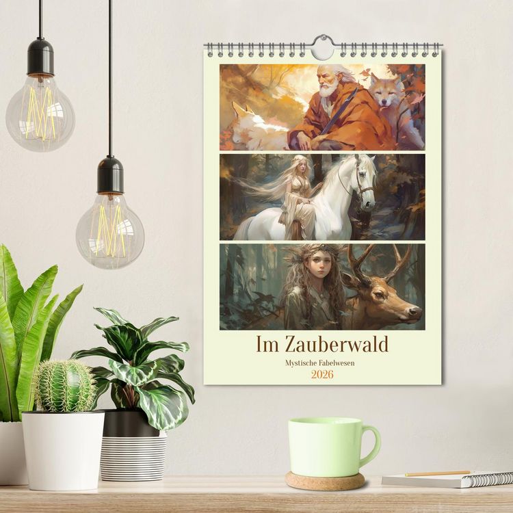 Produktbild: Im Zauberwald. Mystische Fabelwesen (Wandkalender 2026 DIN A4 hoch), CALVENDO Monatskalender