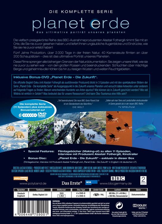 Produktbild: Planet Erde - Box [6 DVDs]