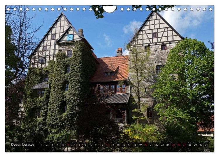 Produktbild: Wunderbares Th&uuml;ringen - Burgen (Wandkalender 2026 DIN A4 quer), CALVENDO Monatskalender