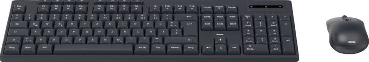 Produktbild: Hama WKM-200 Funk Tastatur, Maus-Set Deutsch, QWERTZ Schwarz