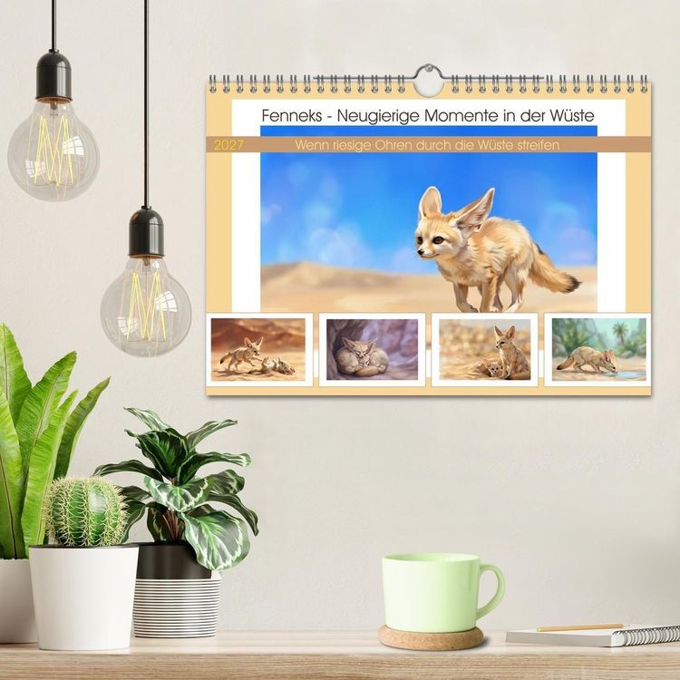 Produktbild: Fenneks - Neugierige Momente in der W&uuml;ste (Wandkalender 2027 DIN A4 quer), CALVENDO Monatskalender
