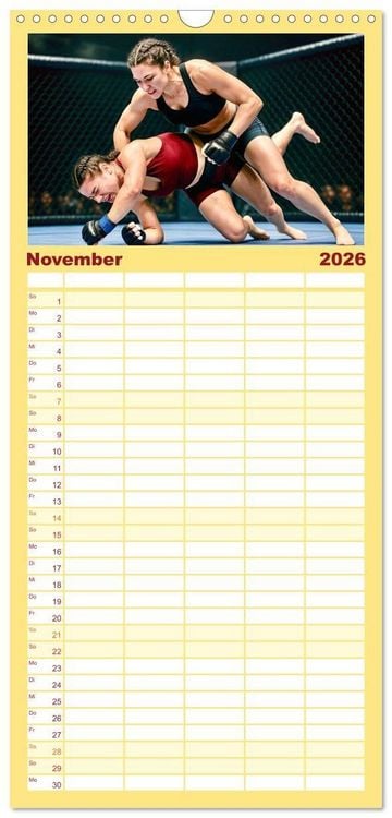 Produktbild: Familienplaner 2026 - MMA Mixed Martial Arts mit 5 Spalten (Wandkalender, 21 x 45 cm) CALVENDO