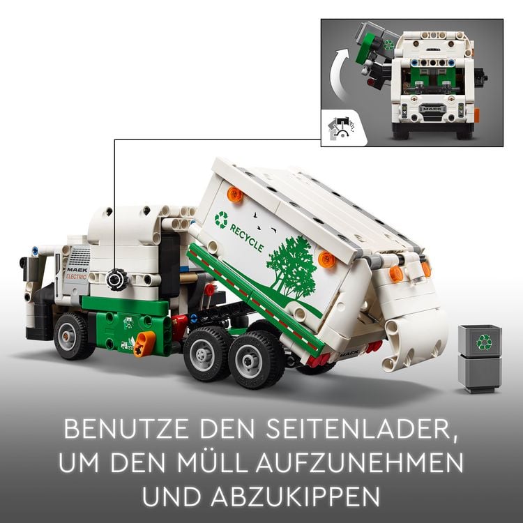 Produktbild: LEGO Technic 42167 Mack LR Electric M&uuml;llwagen Set, LKW-Spielzeug