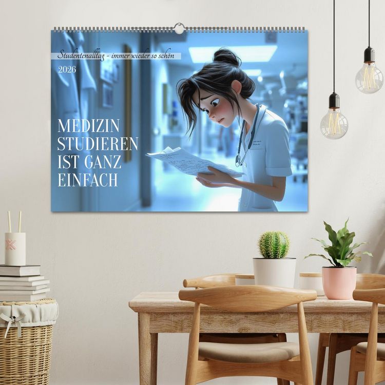 Produktbild: Medizin studieren ist ganz einfach (Wandkalender 2026 DIN A2 quer), CALVENDO Monatskalender