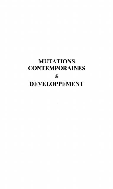 Produktbild: Mutations contemporaines et developpement