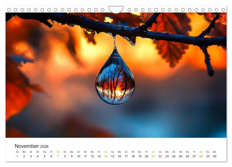 Produktbild: Zauber der Tropfen (Wandkalender 2026 DIN A4 quer), CALVENDO Monatskalender