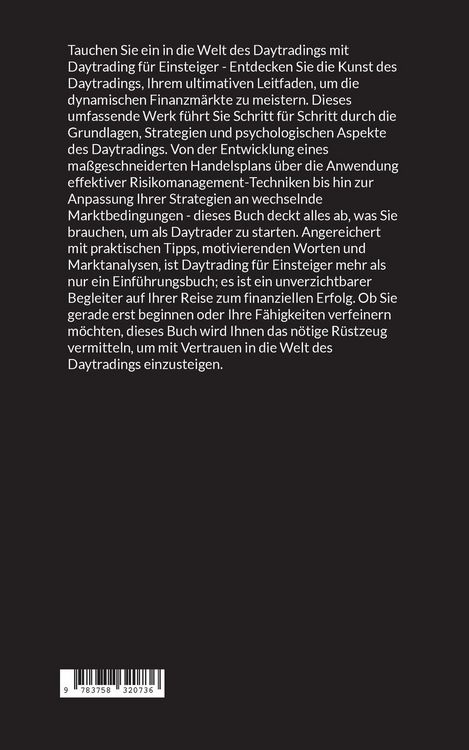 Produktbild: Daytrading f&uuml;r Einsteiger