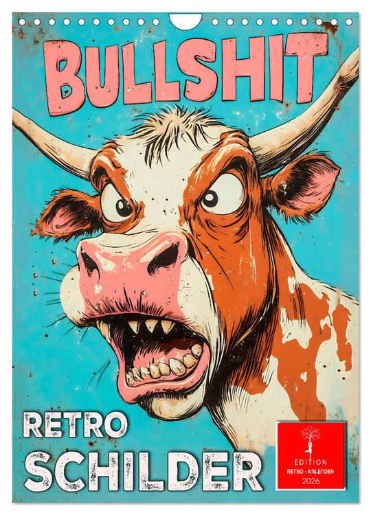 Produktbild: Retro Schilder (Wandkalender 2026 DIN A4 hoch), CALVENDO Monatskalender