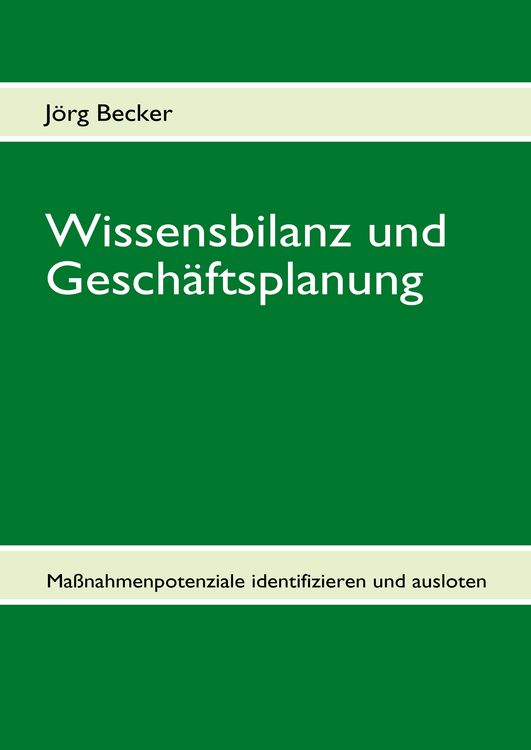 Produktbild: Wissensbilanz und Gesch&auml;ftsplanung
