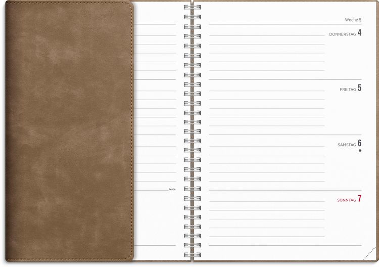 Produktbild: Kalender 26/27 Senator A5 Twist Braun