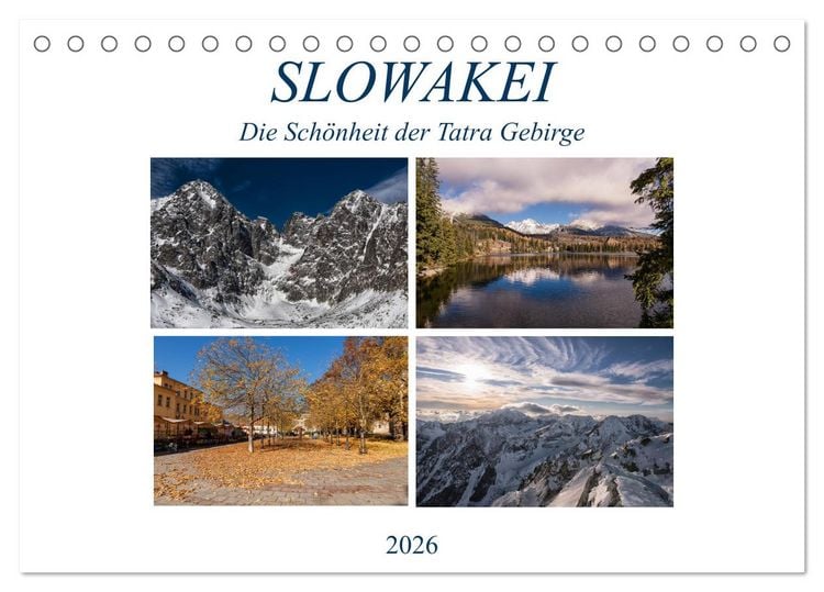 Produktbild: Slowakei - Die Sch&ouml;nheit der Tatra Gebirge (Tischkalender 2026 DIN A5 quer), CALVENDO Monatskalender