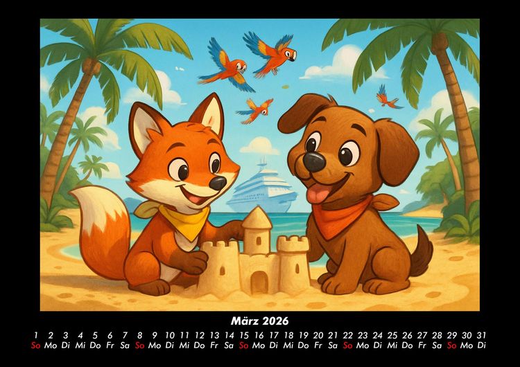 Produktbild: Finn & Wuff auf Kreuzfahrt 2026 Fotokalender DIN A3