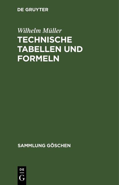 Produktbild: Technische Tabellen und Formeln