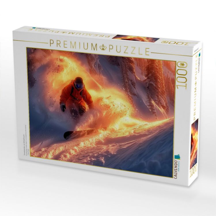 Produktbild: CALVENDO Puzzle Snowboarden, ein Wintertraum | 1000 Teile Lege-Gr&ouml;&szlig;e 64x48cm Foto-Puzzle f&uuml;r gl&uuml;ckliche Stunden