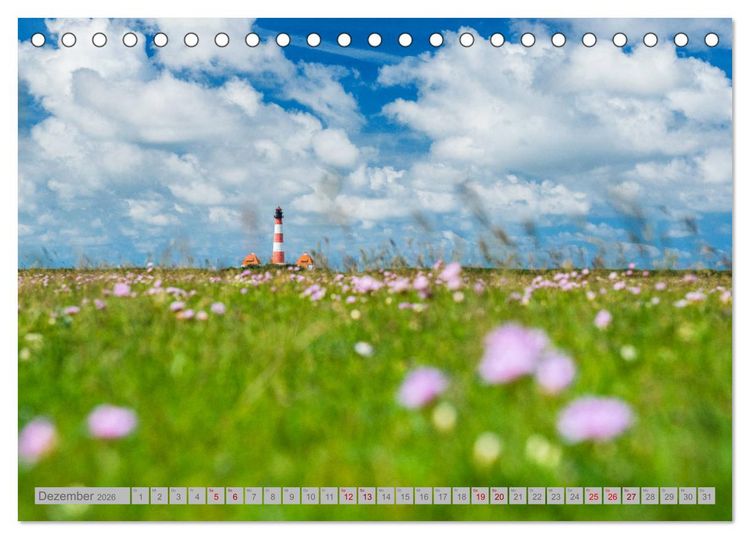 Produktbild: Leuchtt&uuml;rme - W&auml;chter der K&uuml;sten (Tischkalender 2026 DIN A5 quer), CALVENDO Monatskalender