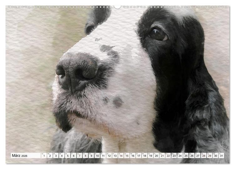 Produktbild: Niedliche Hunde - Digitale Aquarelle (Wandkalender 2026 DIN A2 quer), CALVENDO Monatskalender