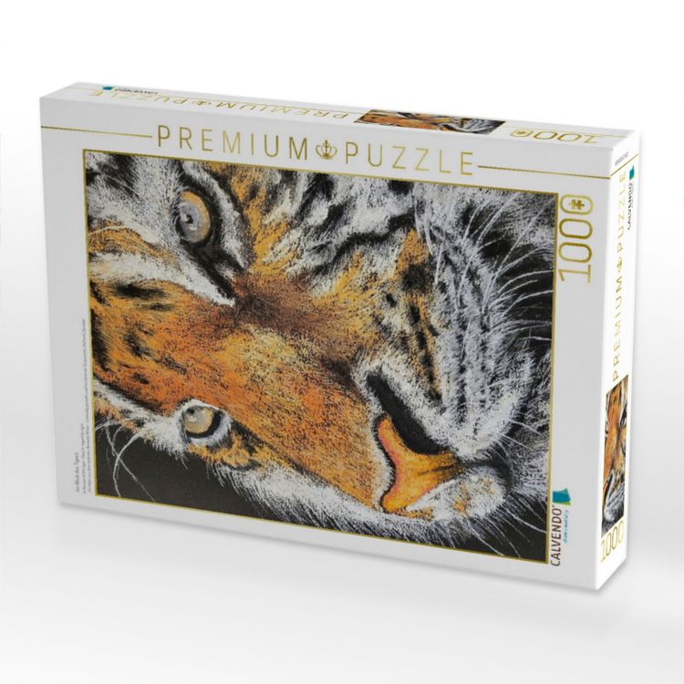 Produktbild: CALVENDO Puzzle Im Blick des Tigers | 1000 Teile Lege-Gr&ouml;&szlig;e 64x48cm Foto-Puzzle f&uuml;r gl&uuml;ckliche Stunden