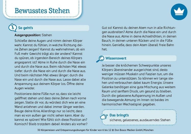 Produktbild: 30 K&ouml;rperreisen und Entspannungs&uuml;bungen f&uuml;r Kinder von 6 bis 12