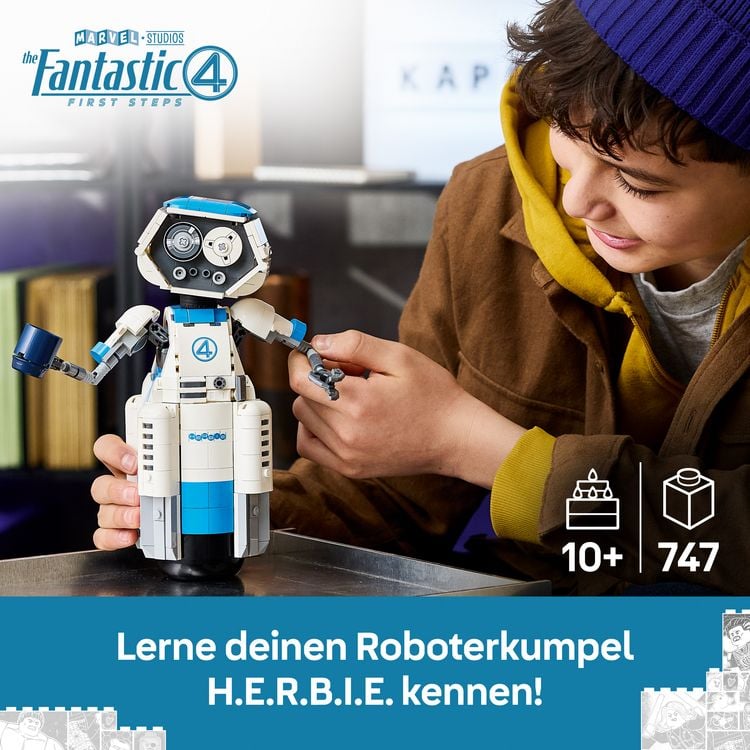 Produktbild: LEGO ǀ Marvel 76339 The Fantastic Four H.E.R.B.I.E., Bauset zum Spielen und Sammeln