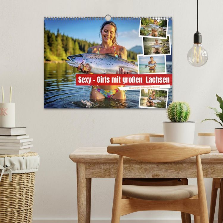 Produktbild: Sexy - Girls mit gro&szlig;en Lachsen (Wandkalender 2027 DIN A3 quer), CALVENDO Monatskalender