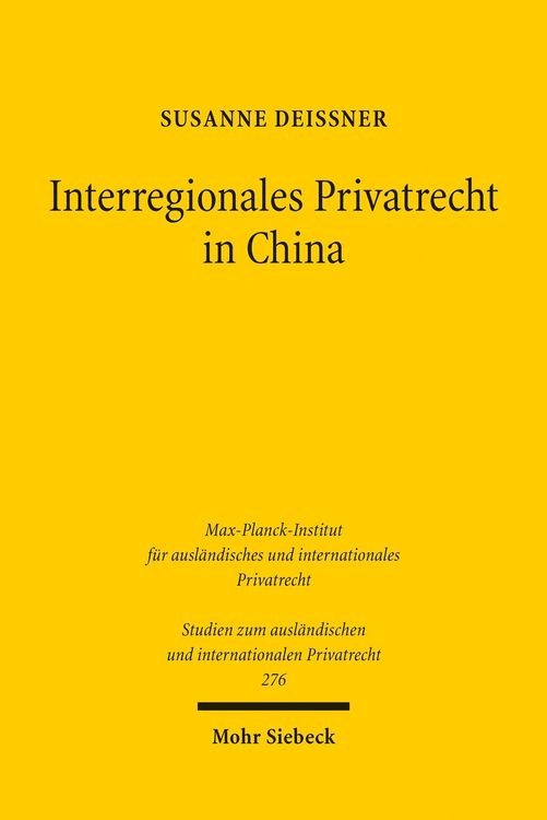 Produktbild: Interregionales Privatrecht in China