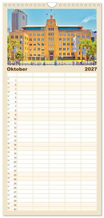 Produktbild: Familienplaner 2027 - Sydney - beeindruckende Metropole mit 5 Spalten (Wandkalender, 21 x 45 cm) CALVENDO