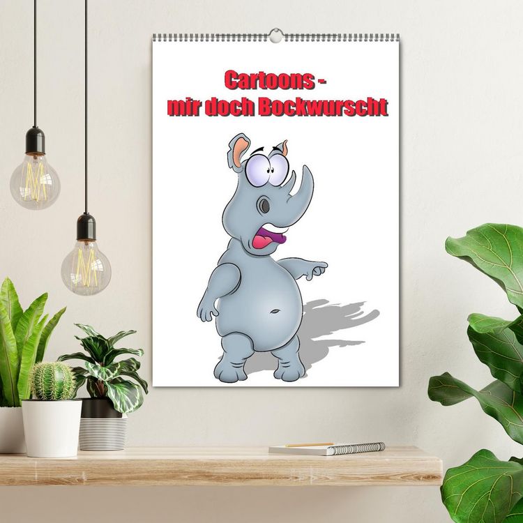 Produktbild: Cartoons - mir doch Bockwurscht (Wandkalender 2026 DIN A2 hoch), CALVENDO Monatskalender