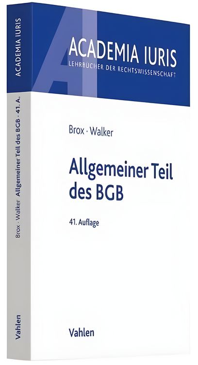 Produktbild: Allgemeiner Teil des BGB