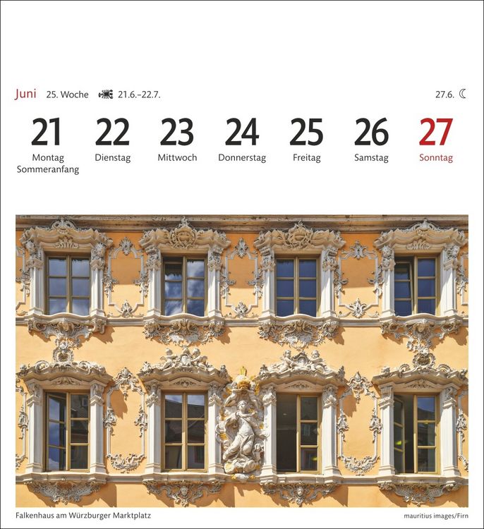 Produktbild: Deutschland Sehnsuchtskalender 2027 - Wochenkalender mit 53 Postkarten