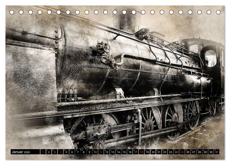Produktbild: Dampflok Impressionen (Tischkalender 2026 DIN A5 quer), CALVENDO Monatskalender