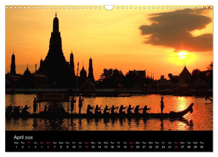 Produktbild: Monuments of Thailand 2026 (Wall Calendar 2026 DIN A3 landscape), CALVENDO 12 Month Wall Calendar