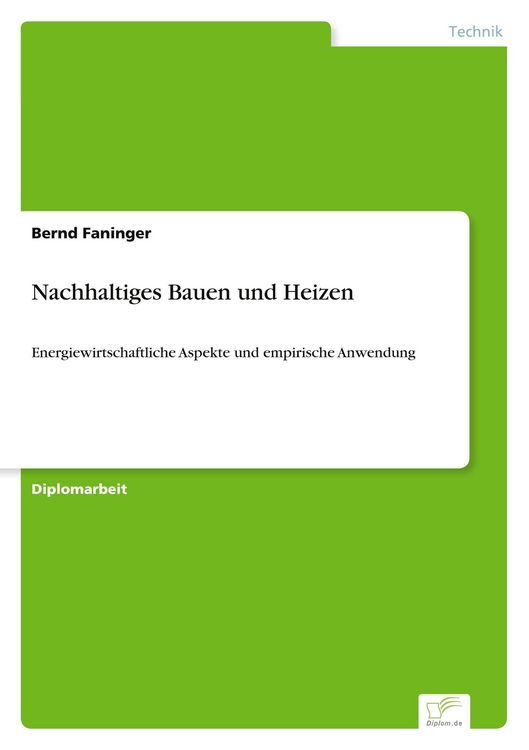 Produktbild: Nachhaltiges Bauen und Heizen