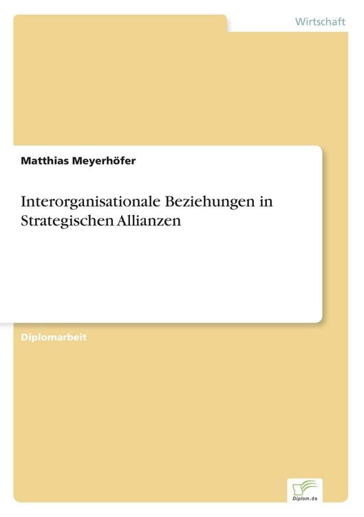 Produktbild: Interorganisationale Beziehungen in Strategischen Allianzen