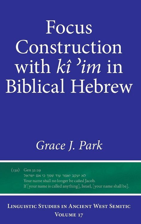 Produktbild: Focus Construction with k&icirc; &iquest;im in Biblical Hebrew