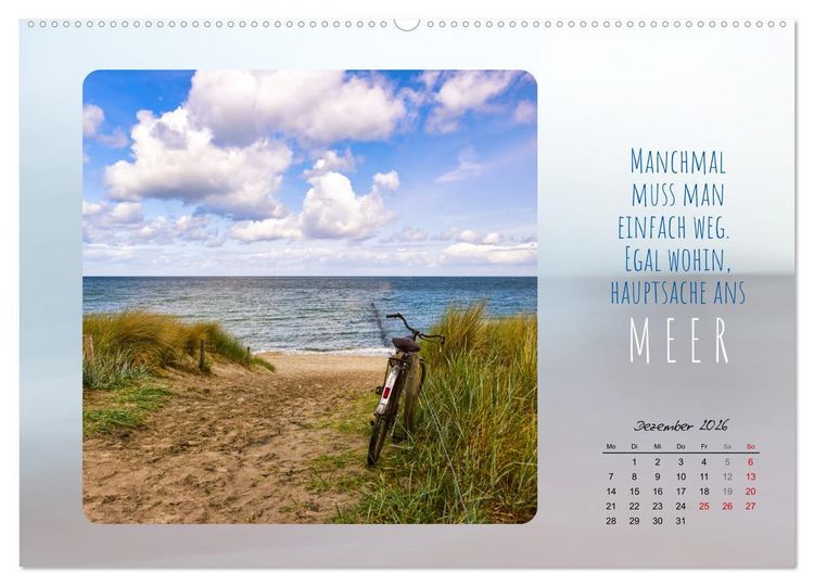 Produktbild: Mehr oder weniger Meer (Wandkalender 2026 DIN A2 quer), CALVENDO Monatskalender