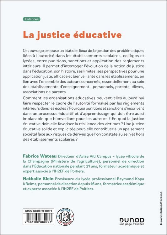 Produktbild: La justice educative