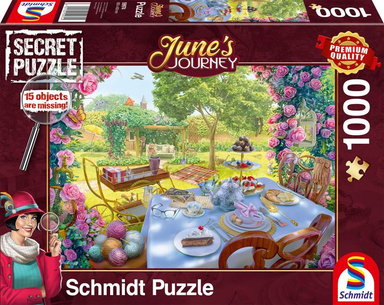 Produktbild: Tee im Garten, JUNE S JOURNEY Puzzle 1.000 Teile