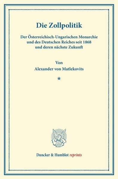 Produktbild: Die Zollpolitik