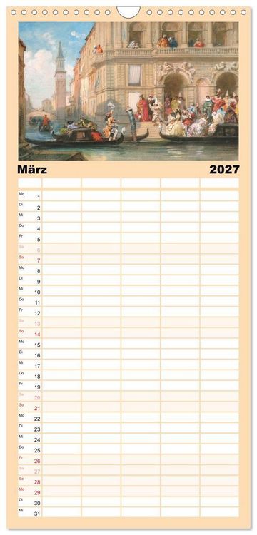 Produktbild: Familienplaner 2027 - Venedig - Gem&auml;lde aus drei Jahrhunderten. Kunstkalender mit 5 Spalten (Wandkalender, 21 x 45 cm) CALVENDO