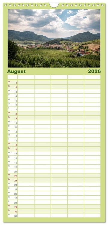 Produktbild: Familienplaner 2026 - Zauberhafte Wachau mit 5 Spalten (Wandkalender, 21 x 45 cm) CALVENDO
