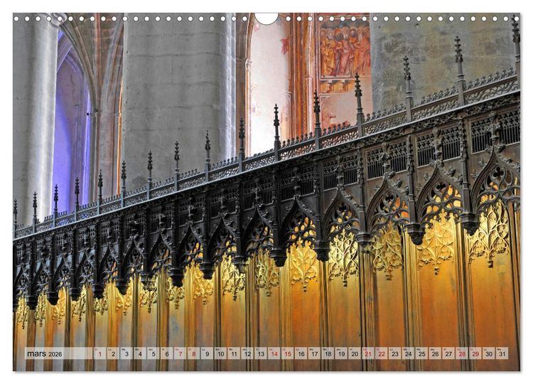Produktbild: Lumi&egrave;re de cath&eacute;drale (Calendrier mural 2026 DIN A3 vertical), CALVENDO calendrier mensuel
