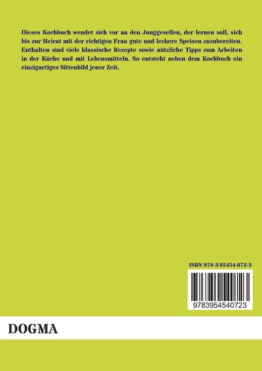 Produktbild: Das Junggesellen- und Touristen-Kochbuch