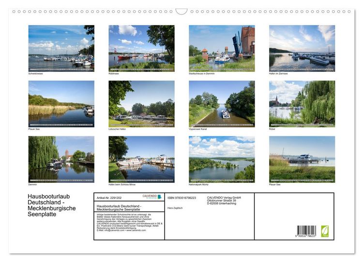 Produktbild: Hausbooturlaub Deutschland - Mecklenburgische Seenplatte (Wandkalender 2027 DIN A2 quer), CALVENDO Monatskalender