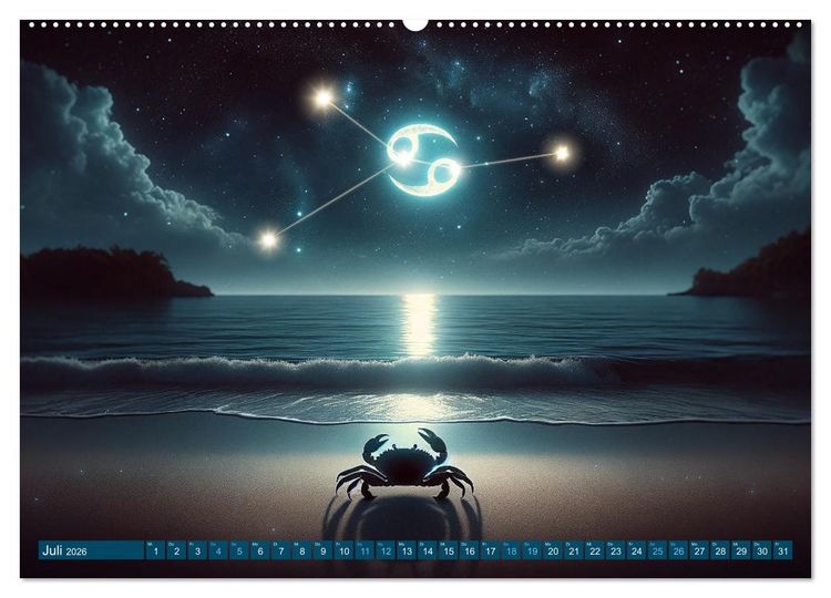 Produktbild: Kosmische Sinfonie: Der Tanz der Sternzeichen (Wandkalender 2026 DIN A2 quer), CALVENDO Monatskalender