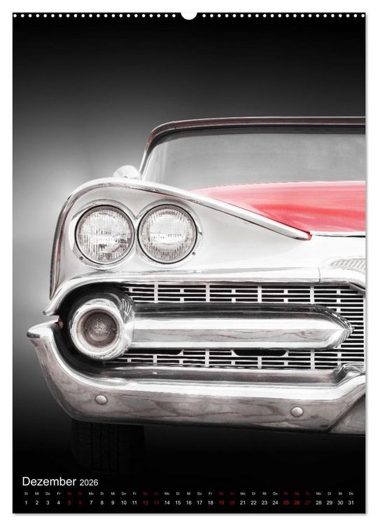 Produktbild: Amerikanische Autos aus den Jahren 1957 bis 1976 Frontansichten (hochwertiger Premium Wandkalender 2026 DIN A2 hoch), Kunstdruck in Hochglanz