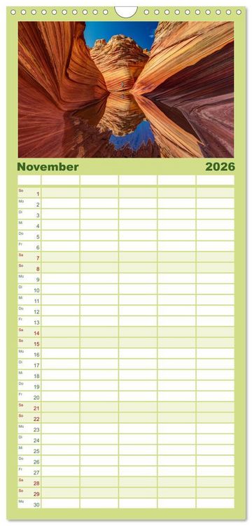 Produktbild: Familienplaner 2026 - Wild, Wild Places mit 5 Spalten (Wandkalender, 21 x 45 cm) CALVENDO