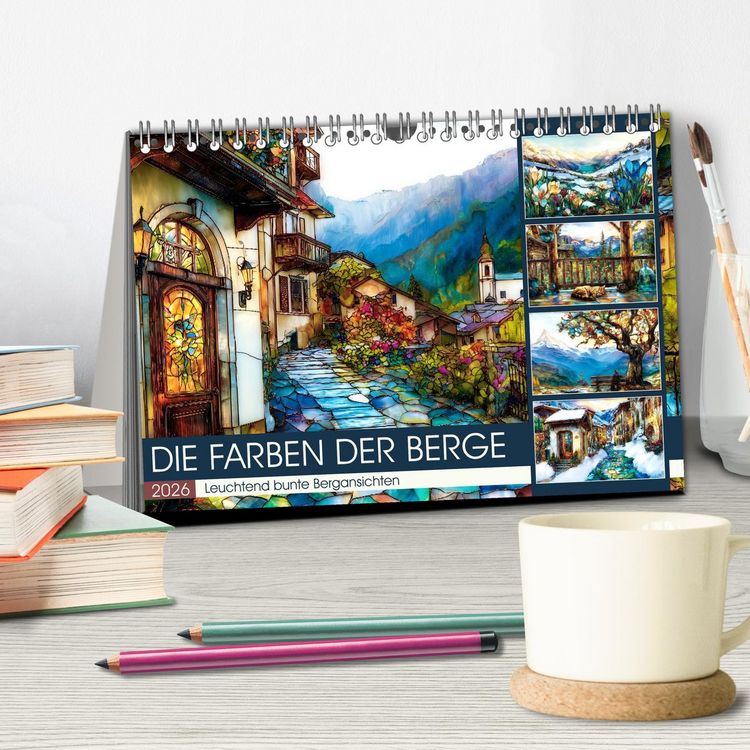 Produktbild: Die Farben der Berge (Tischkalender 2026 DIN A5 quer), CALVENDO Monatskalender