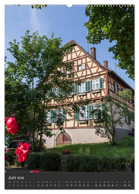 Produktbild: Str&uuml;mpfelbach - Fachwerkh&auml;user (hochwertiger Premium Wandkalender 2026 DIN A2 hoch), Kunstdruck in Hochglanz